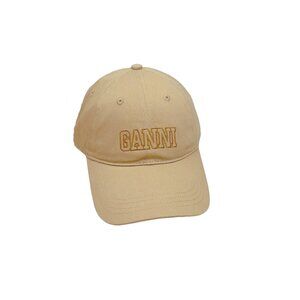Ganni Khaki Baseball Cap